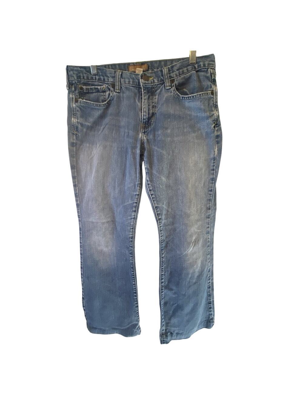 Abercrombie & Fitch A&F Stretch Vintage Flare Jeans Size 10S Light Blue Y2K 90s